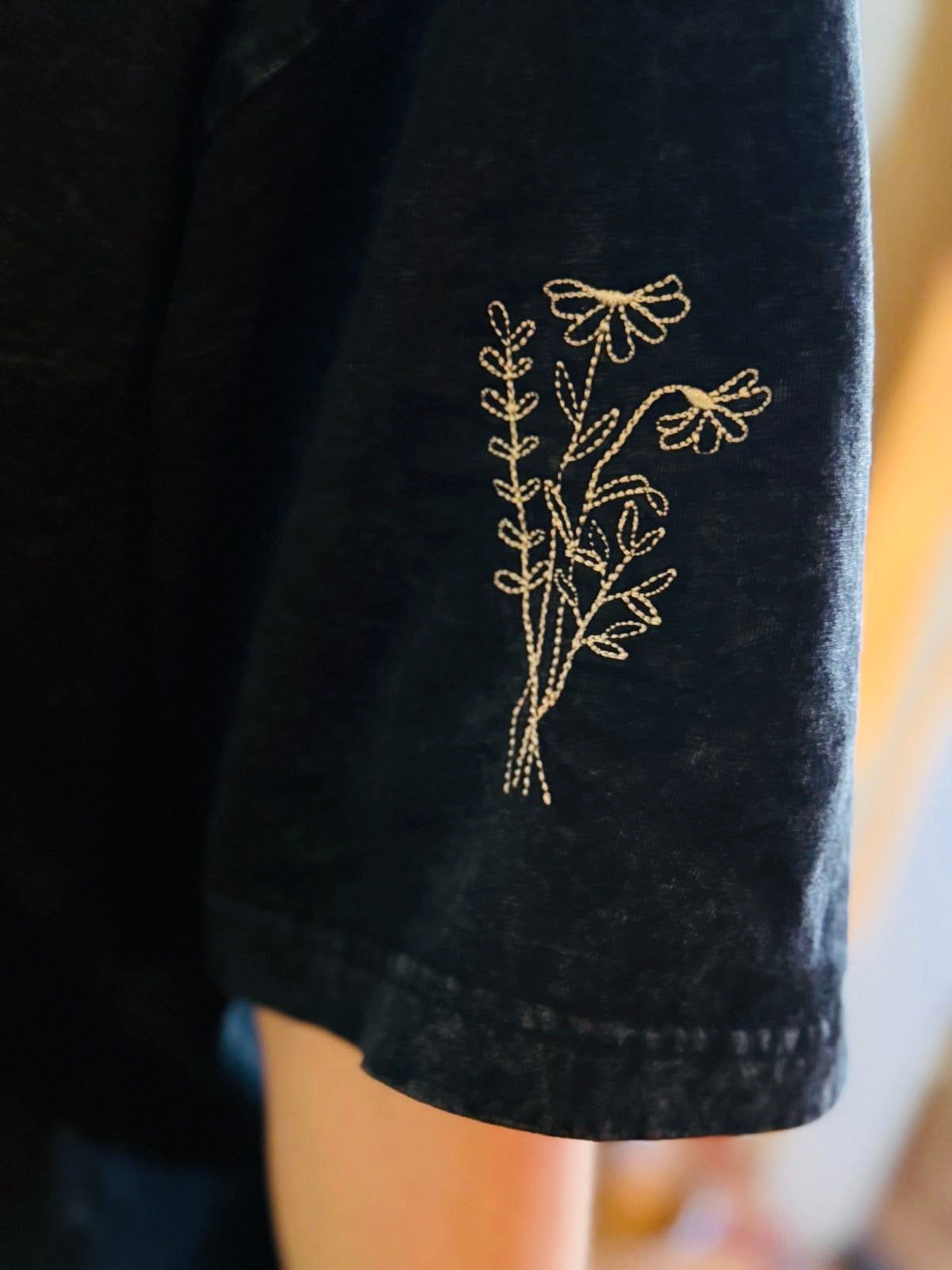 Flora Oversized T-Shirt: Vintage Acid Wash Black