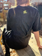 Flora Oversized T-Shirt: Vintage Acid Wash Black