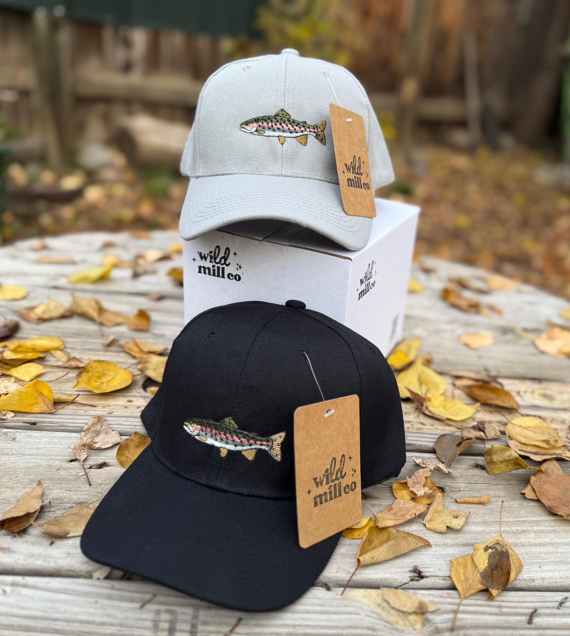 RAINBOW TROUT HAT-BLACK