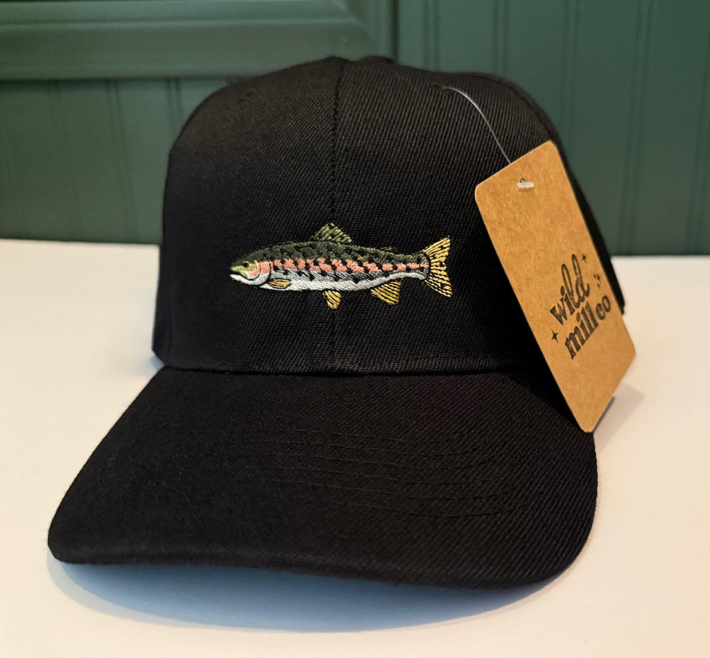 RAINBOW TROUT HAT-BLACK